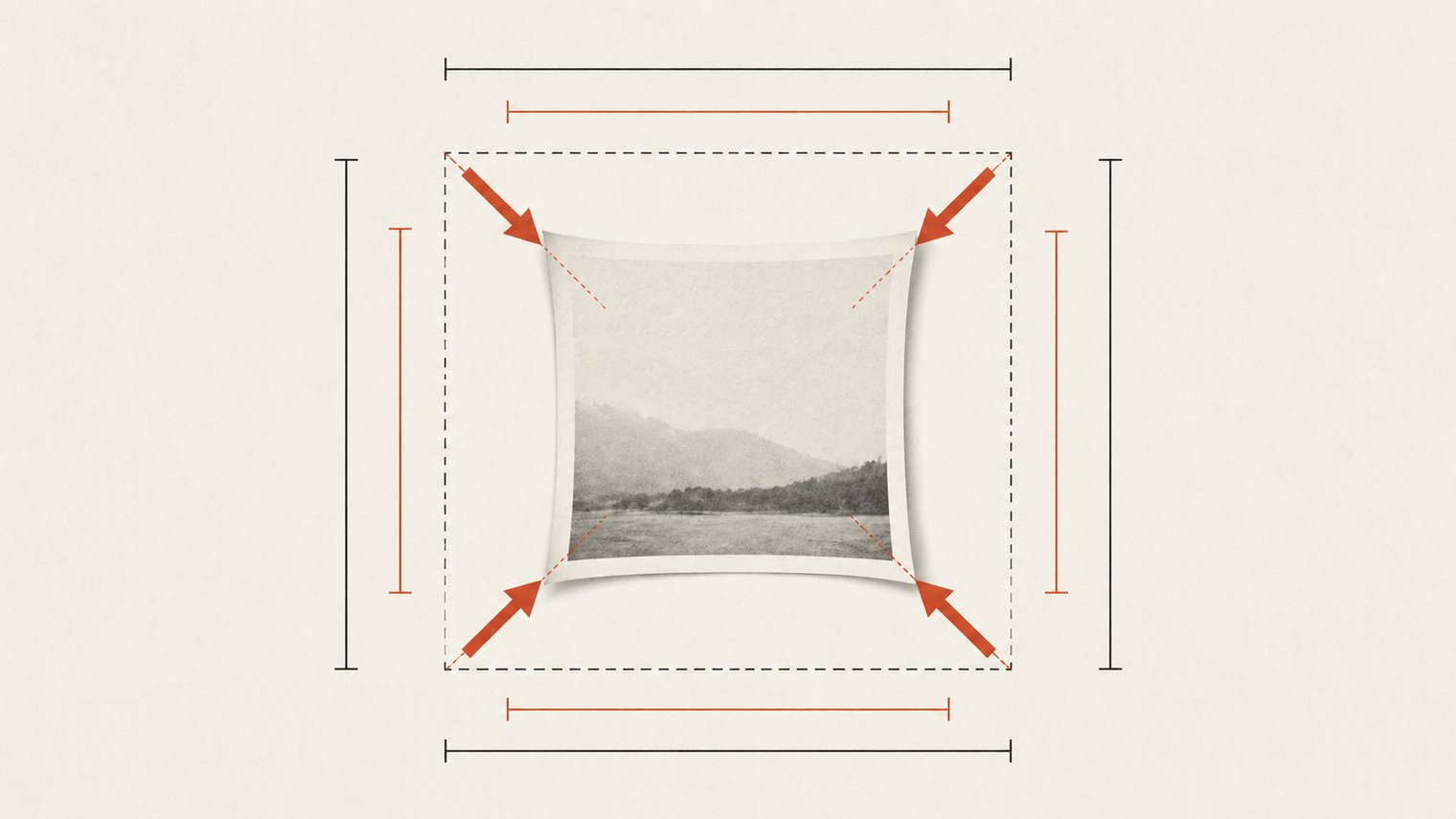 履歴書写真がぴったりサイズに圧縮される様子のイラスト